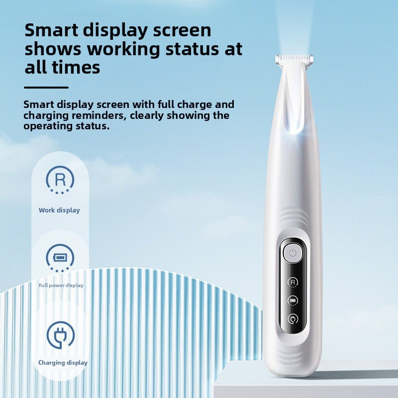 Quiet Waterproof Pet Hair Clipper with LED Light, Rechargeable USB