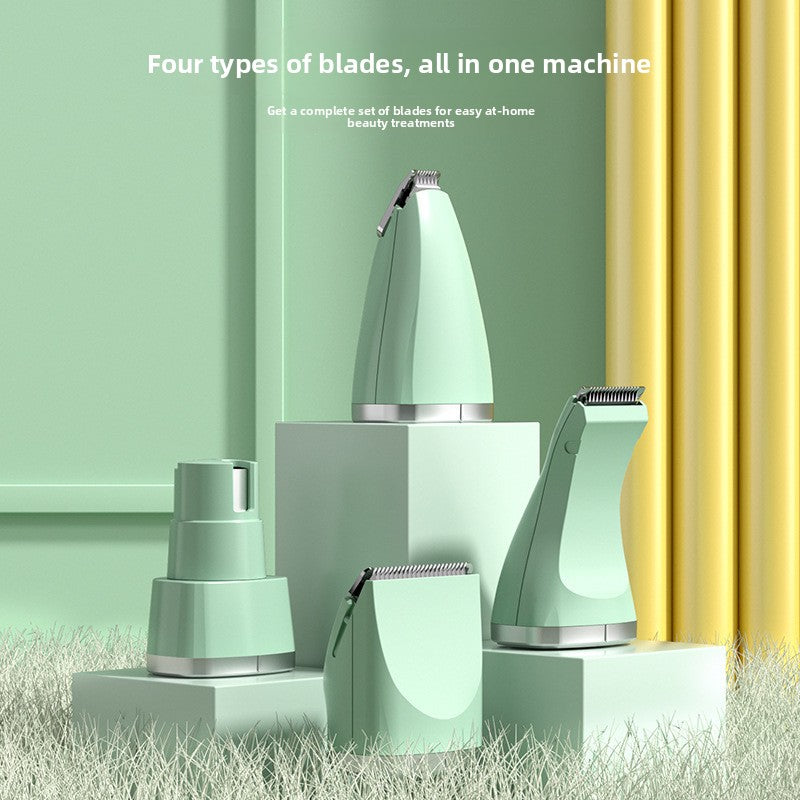 4-in-1 Pet Grooming Clipper Kit with Paw, Face and Nail Heads