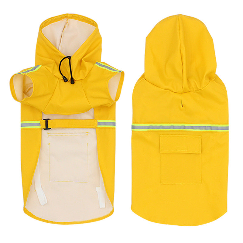 Waterproof hooded dog rain jacket with reflective trim, available in 4 colours, image 21