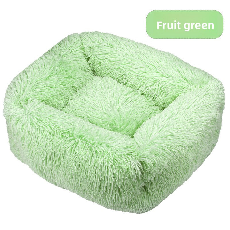 Square long plush pet bed, photo 41 of 65