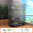 Iron bird cage for budgies and cockatiels in black or white, view 13