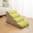 Washable anti-slip foam pet stairs in khaki fabric