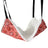 Hanging cat cage hammock with fishbone cat fleece print