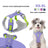 Quick-dry reflective polyester mesh dog harness in purple, product image 1