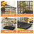 Blue foldable metal pet cage with removable tray, photo 2