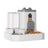 Cat Gravity Feeder with Sliding Cat-Ear Lid, Cylinder and Dual Compartment Styles