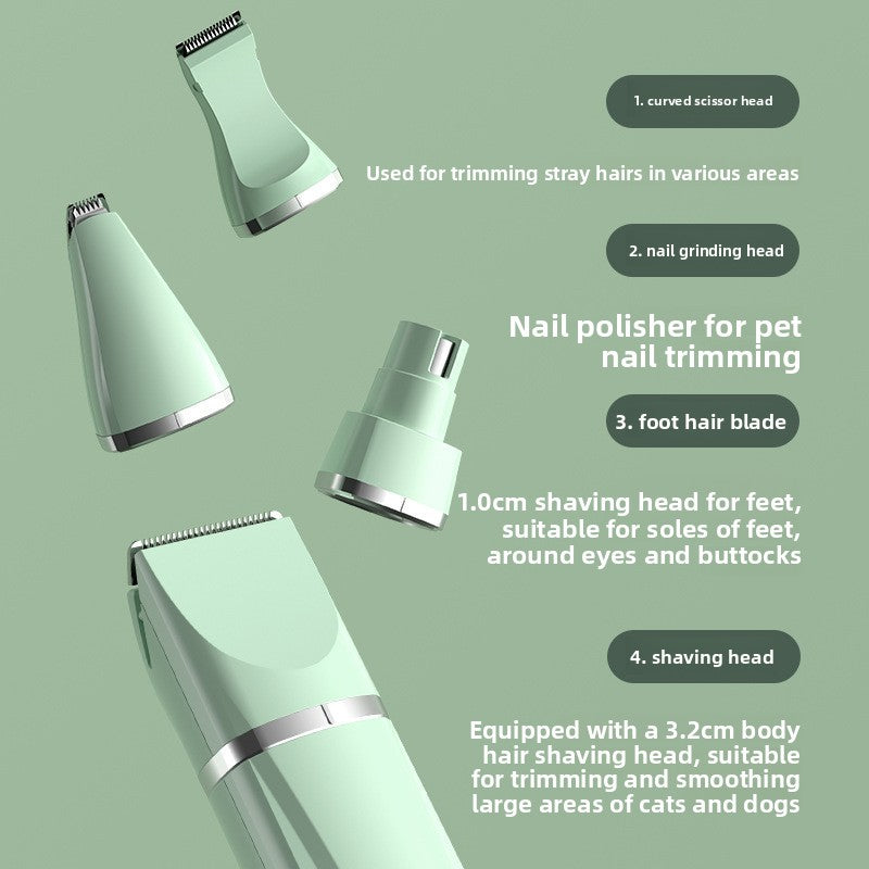 Slim Paw and Face Trimmer with Grinder Attachments for Dogs and Cats