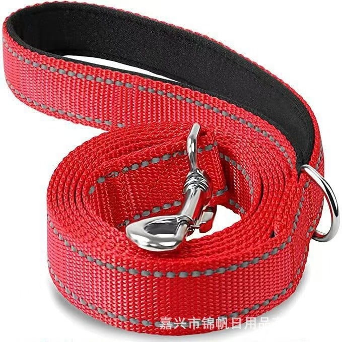 Padded handle dog leads in ten bright colours
