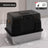 Fully Enclosed Stainless Steel Cat Litter Box, 50cm Wide