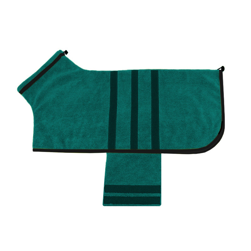 Quick-Dry Microfibre Dog Bathrobe, Absorbent Drying Coat After Baths