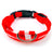 LED dog collars in yellow, green, blue, white and pink