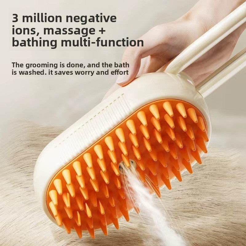 Electric Massaging Spray Comb with Silicone Tips, Anti-Static