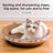 Round corrugated cardboard cat bed and scratcher bowl, small 30cm, view 1 of 9