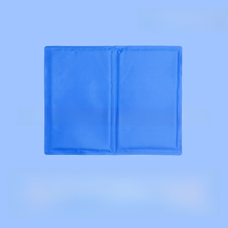 Blue gel-infused pet cooling pad with polyester cover, photo 5