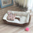 Stain-resistant dog and cat bed in five sizes, detail and texture view