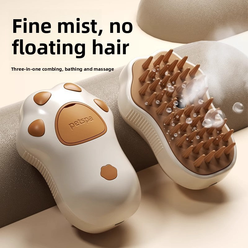 Cat Paw Spray Grooming Comb, Water Mist Massage Brush