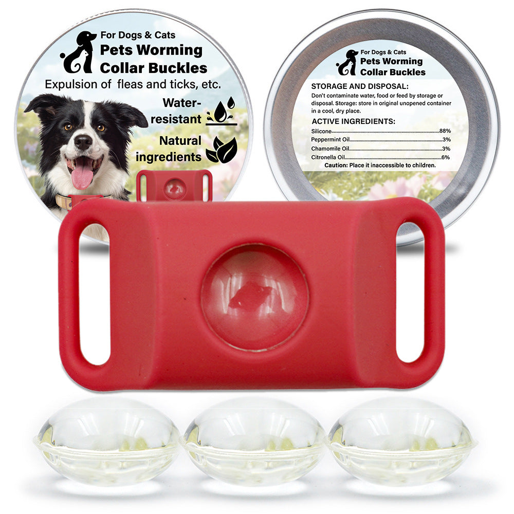 Pet Cat Dog Button Silicone Collar