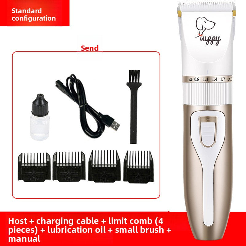 Cordless Dog Hair Clipper Kit with Thin or Thick Cutter Heads