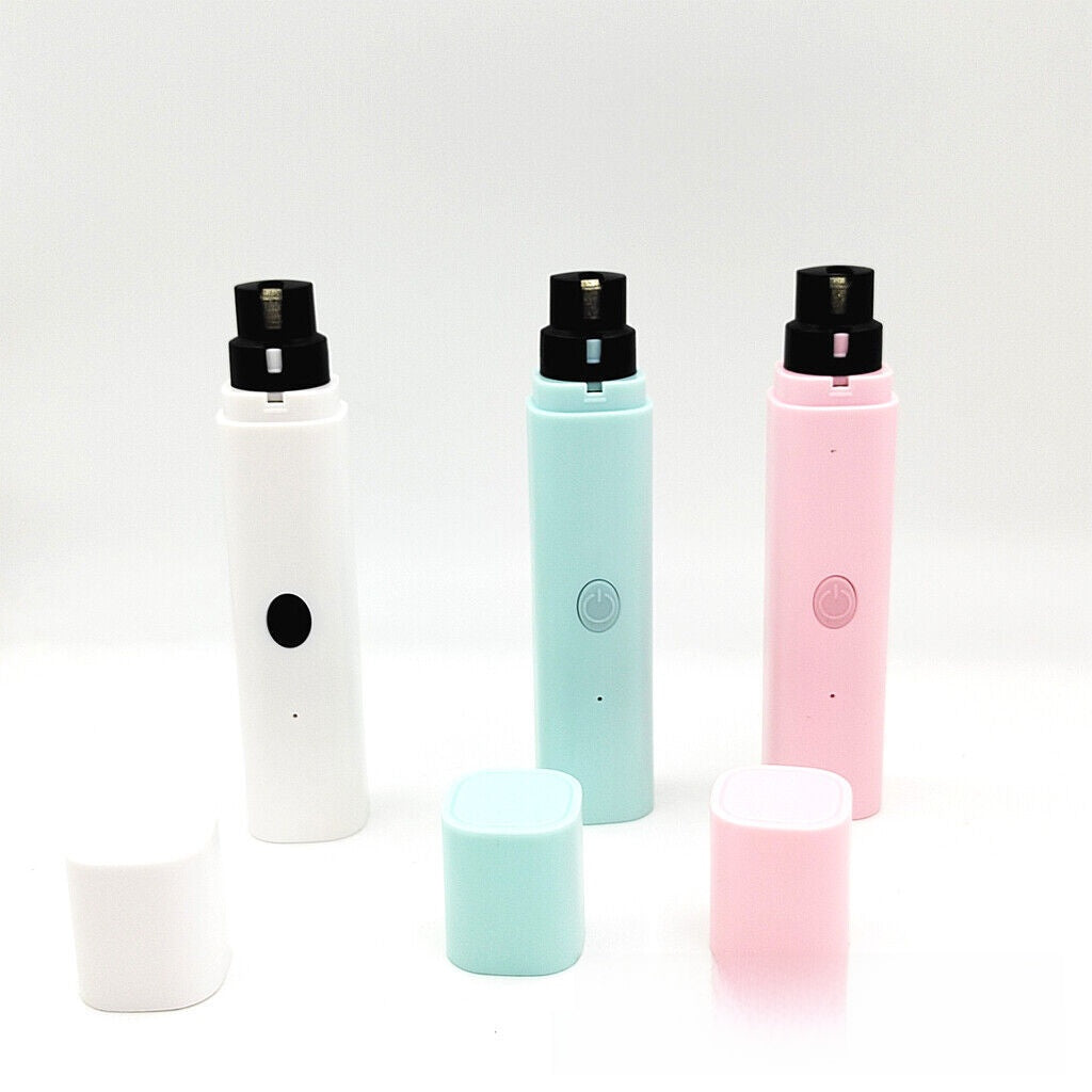 Electric Pet Nail Grinder with USB Charging and Replaceable Grinding Heads