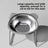 Raised Slanted Stainless Steel Cat Bowl with Anti-Tip Stand for Food and Water