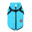 Warm padded cotton dog coat with reflective straps in Red, front view