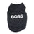 Lightweight printed dog vest T-shirt in polyester in Black Paw Print, side view