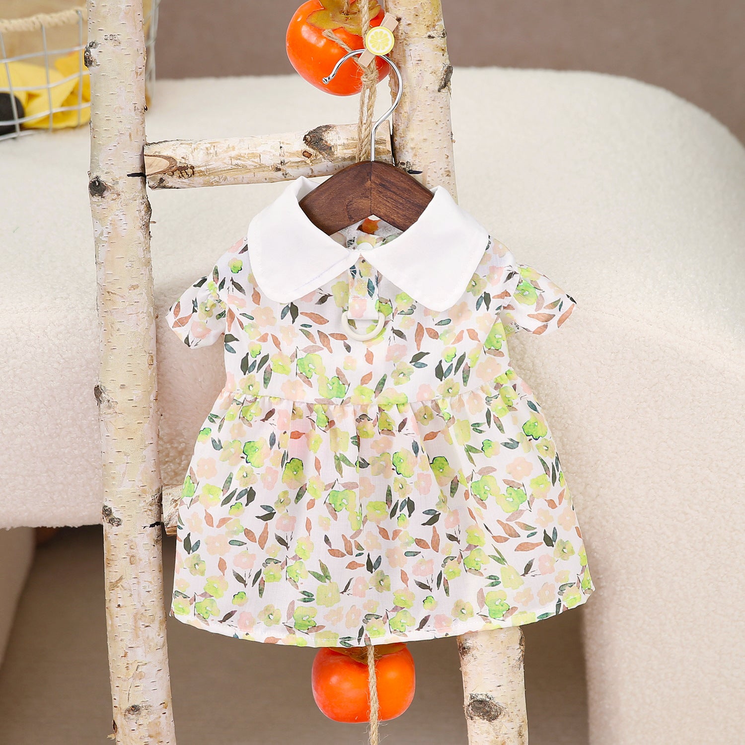 Floral garden print dress for small pets for dogs and cats, image 8