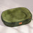 Green oval corduroy pet bed with non-slip base, photo 4