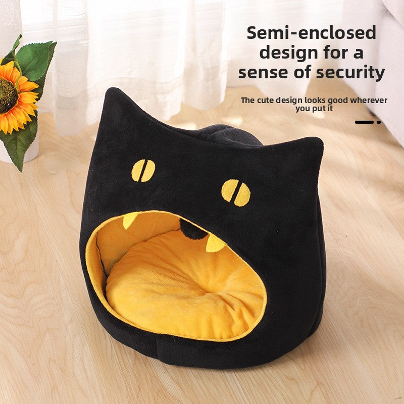 Halloween big mouth pet cave bed, sizes from Small 32 x 32 x 32cm