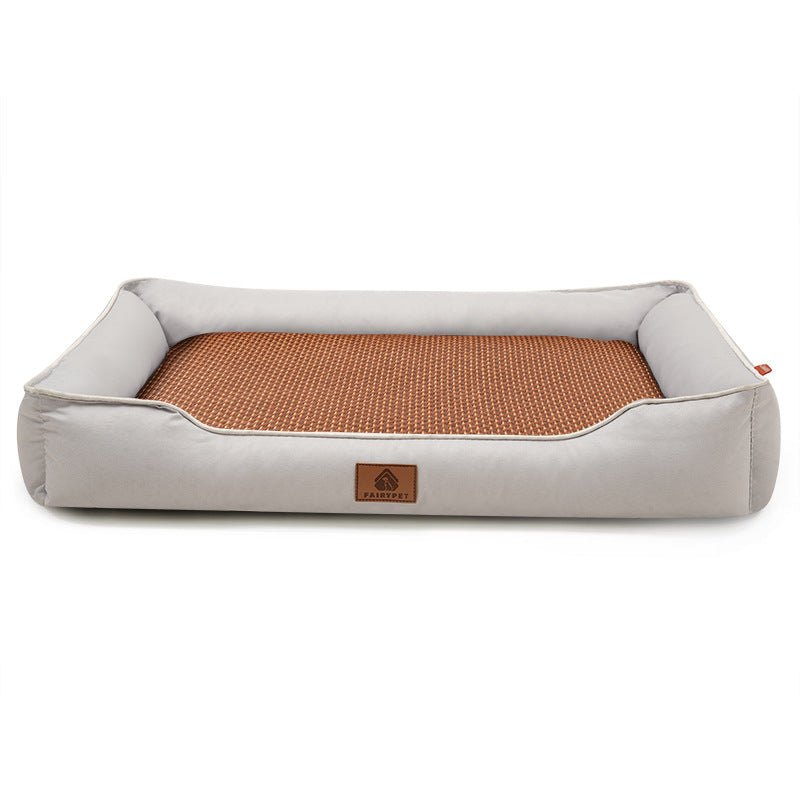 Tear-resistant Oxford dog bed with removable cover, product gallery photo