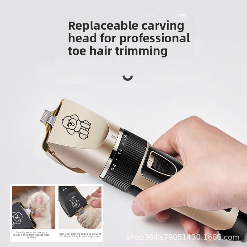 Ceramic Blade Pet Shaver with Guide Combs and Spare Blade Heads