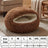 Grey bear paw shaped round plush pet bed, view 40