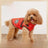 Warm padded cotton dog coat with reflective straps in Green, side view