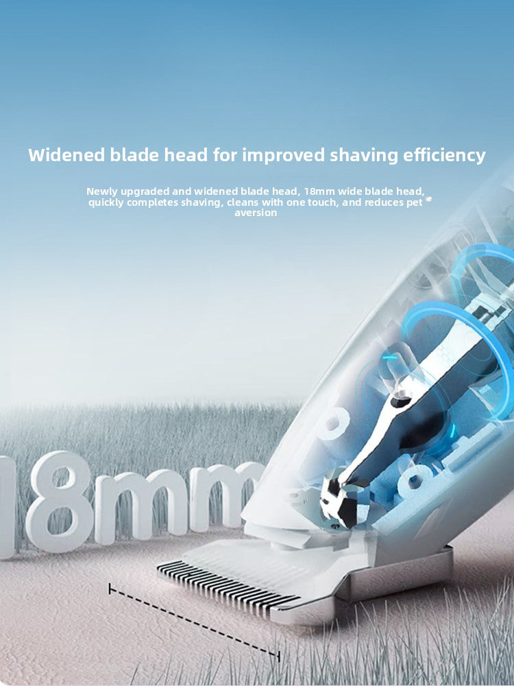 Quiet Cordless Pet Clipper with LED Light and Interchangeable Heads
