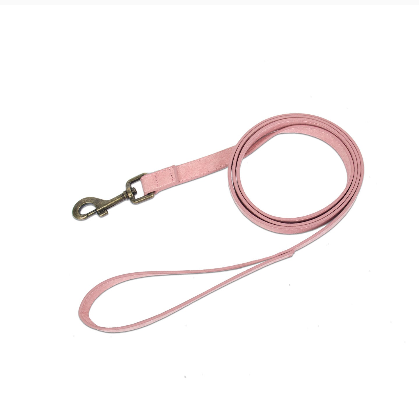 Retro PU leather dog collar and lead, ideal for everyday use