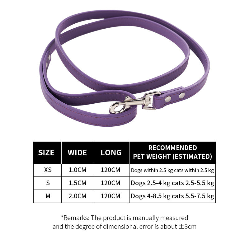 PU leather dog lead, 3 sizes available from Pet Royale UK