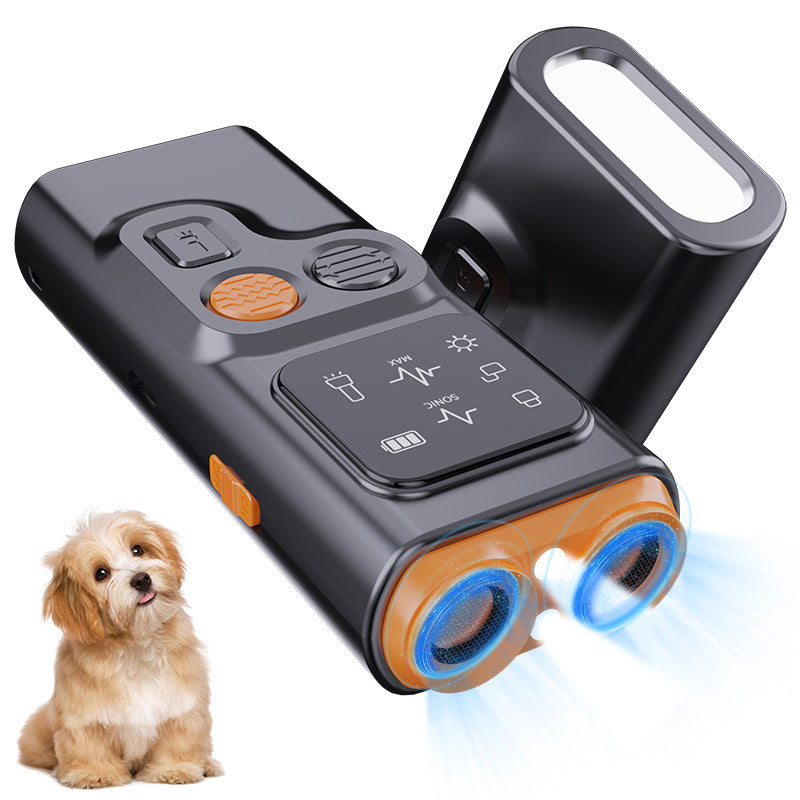 Dual-Head Ultrasonic Anti-Bark Dog Deterrent, Portable