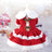Christmas polar fleece pet dress for small dogs and cats, front view