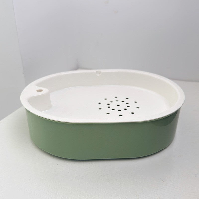 Circulating bird bath shower basin with perch stand for parrots, view 17