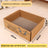 Cardboard cat house with built-in scratching board, further angle view