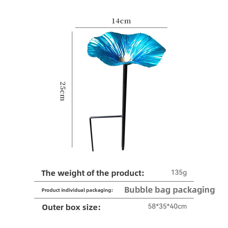 Decorative Wrought Iron Garden Bird Feeder and Bird Bath with Flower Design