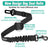 Colourful nylon car restraint leads for dogs shown in nine colours