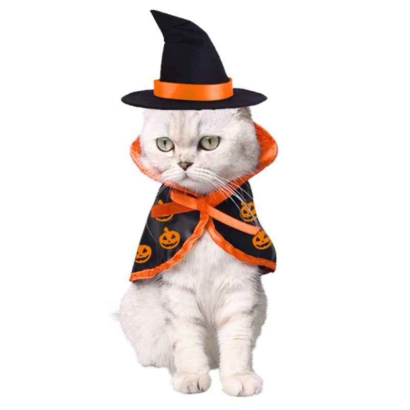 Halloween cape and hat set for cats and small dogs, image 1