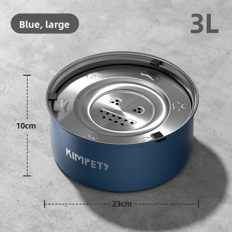 Stainless steel anti spill floating pet water bowl, 1 litre, view 4
