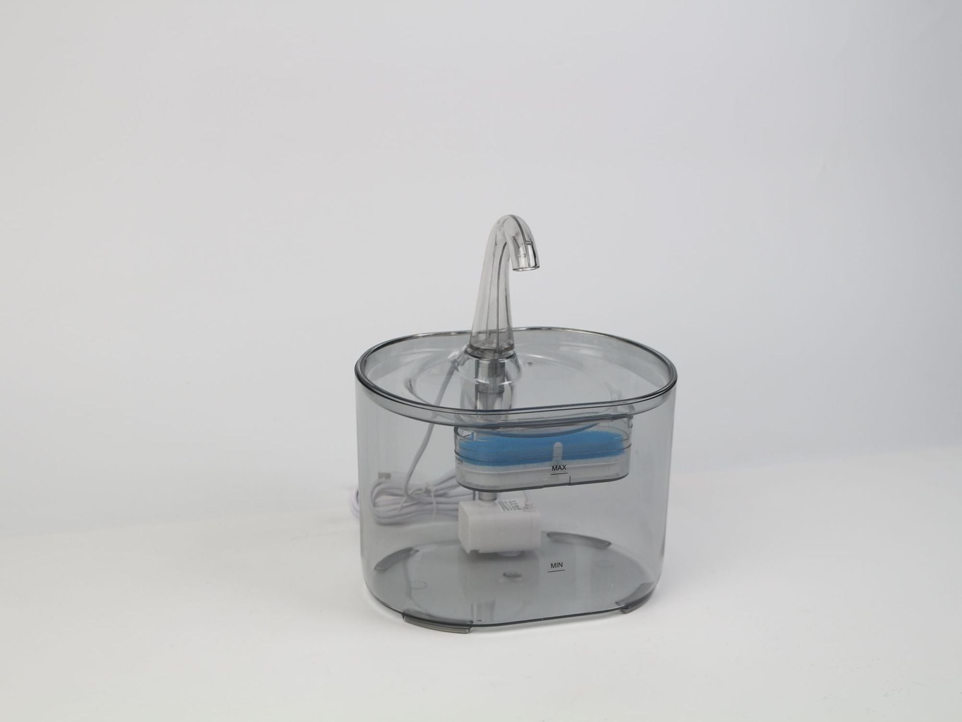 Automatic Pet Water Dispenser, 2L Quiet USB Fountain with Cat Head or Gooseneck Spout