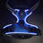LED light-up dog harness for night walks in Grass Green, product detail photo