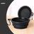 Collapsible pet travel bowl with clip in Macaron Purple, close-up detail