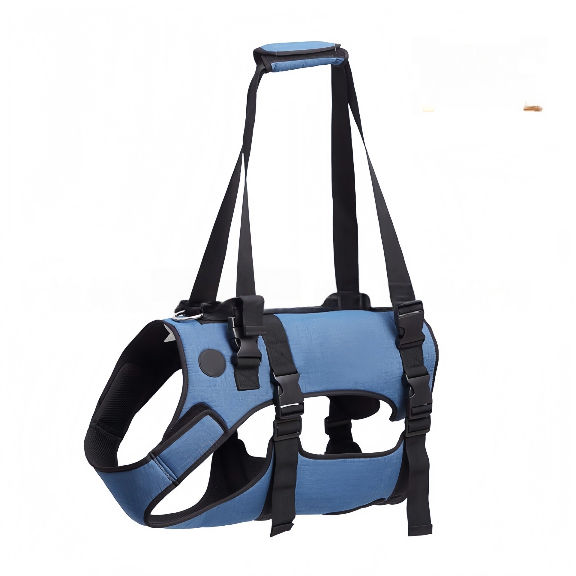 Denim dog harness and matching lead set in blue, product image 11