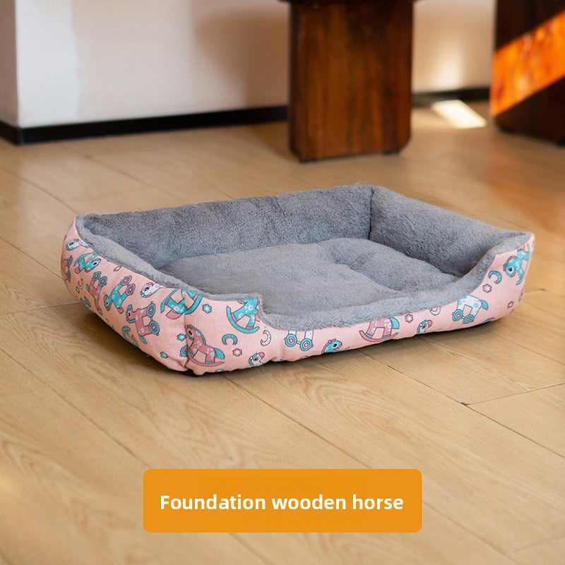 Suede Plush Pet Bed Mat for Dogs and Cats, All-Season Cushion