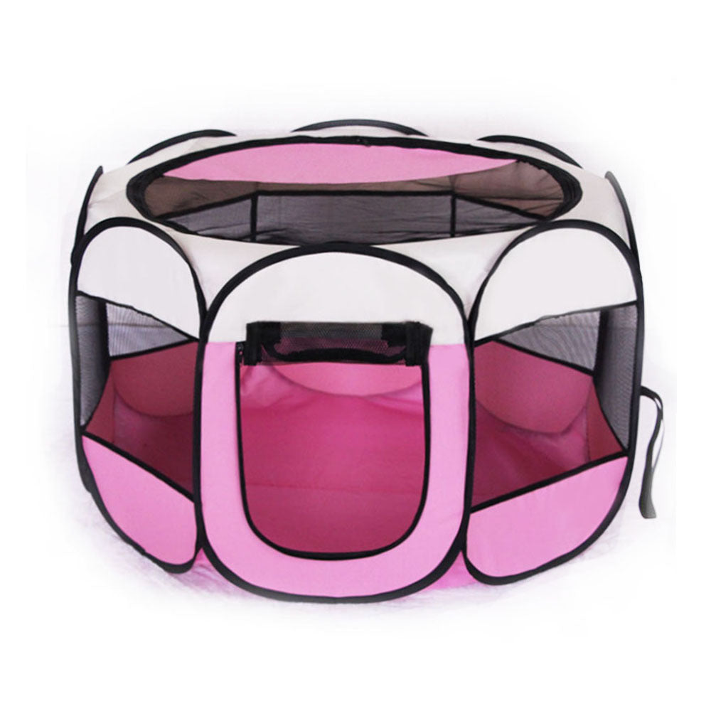 Foldable Oxford cloth pet playpen tent with mesh panels, product image 27